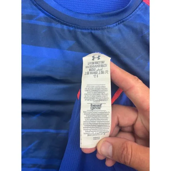 Under Armour UA Raid Long Sleeve T-Shirt Men’s Large Electric Blue Athletic Run - Picture 6 of 9